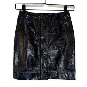 Armani Exchange Faux Leather Iridescent Mini Skirt Size 0